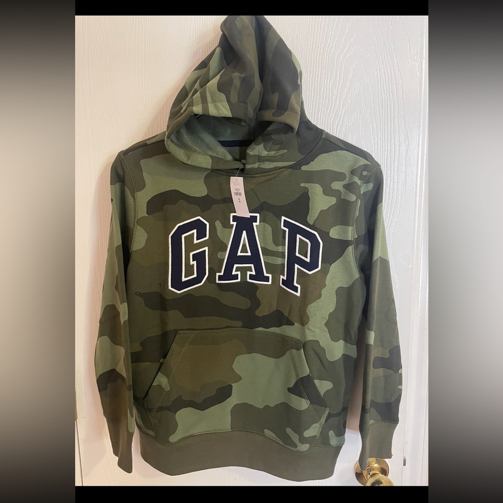 Kids Camo Gap Logo Pullover Hoodie